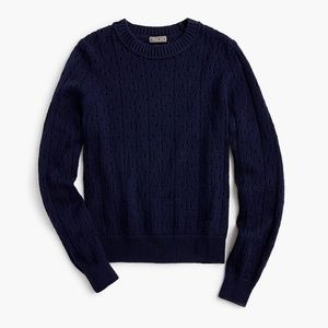 J. Crew Allover Pointelle Crewneck Sweater NWT